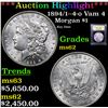 Image 1 : ***Auction Highlight*** 1894/1--4-o Vam 4 Morgan Dollar $1 Graded Select Unc By USCG (fc)