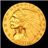 Image 2 : ***Auction Highlight*** 1910-p Gold Indian Quarter Eagle $2 1/2 Graded Select Unc By USCG (fc)