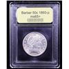 Image 4 : ***Auction Highlight*** 1893-p Barber Half Dollars 50c Graded GEM+ Unc BY USCG (fc)