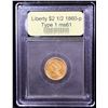Image 4 : ***Auction Highlight*** 1860-p Type 1 Old Rev Gold Liberty Quarter Eagle $2 1/2 Graded BU+ By USCG (