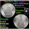 Image 1 : ***Auction Highlight*** 1882-cc GSA Hoard Morgan Dollar $1 Grades Select+ Unc (fc)