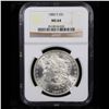 Image 2 : NGC 1880-s Morgan Dollar $1 Graded ms64 By NGC