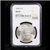 Image 2 : NGC 1900-o Morgan Dollar $1 Graded ms65 By NGC