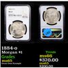 Image 1 : NGC 1884-o Morgan Dollar $1 Graded ms65 By NGC