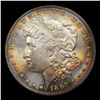 Image 2 : PCGS 1887-p Rainbow Toned Morgan Dollar $1 Graded ms63 By PCGS