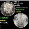 Image 1 : 1880-s Morgan Dollar $1 Graded ms66 By SEGS