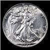 Image 2 : 1947-p Walking Liberty Half Dollar 50c Grades Choice AU