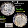 Image 1 : 1927-p Mercury Dime 10c Grades Choice Unc+ FSB