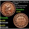 Image 1 : 1863 Turban Liberty Civil War Token 1c Grades Choice AU/BU Slider