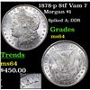 Image 1 : 1878-p 8tf Vam 7 Morgan Dollar $1 Grades Choice Unc