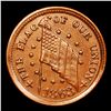 Image 2 : 1863 The Flag Civil War Token 1c Grades xf+
