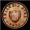 Image 2 : 1864 Shield F-49/343 Civil War Token 1c Grades vf++