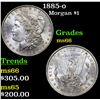 Image 1 : 1885-o Morgan Dollar $1 Grades GEM+ Unc