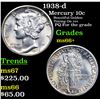 Image 1 : 1938-d Mercury Dime 10c Grades GEM++ Unc