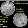 Image 1 : 1877-s Seated Liberty Quarter 25c Grades vf details