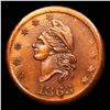 Image 2 : 1863 Liberty Cap F-1/131a RPD Civil War Token 1c Grades AU, Almost Unc