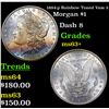 Image 1 : 1884-p Rainbow Toned Vam 2 Morgan Dollar $1 Grades Select+ Unc