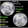Image 1 : 1927-p Peace Dollar $1 Grades Select+ Unc