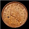 Image 2 : 1863 The Flag Civil War Token 1c Grades xf+