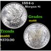 Image 1 : 1884-o Morgan Dollar $1 Grades GEM+ Unc