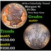Image 1 : 1878-s Colorfully Toned Morgan Dollar $1 Grades Choice+ Unc