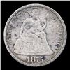 Image 2 : 1875-cc Seated Liberty Dime 10c Grades vf details