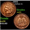 Image 1 : 1905 Indian Cent 1c Grades Select AU