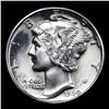 Image 2 : 1940-p Mercury Dime 10c Grades GEM+ Unc
