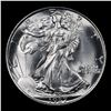 Image 2 : 1937-p Walking Liberty Half Dollar 50c Grades Choice+ Unc