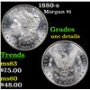 Image 1 : 1880-s Morgan Dollar $1 Grades Unc Details