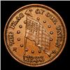 Image 2 : 1863 The Flag Civil War Token 1c Grades Select AU