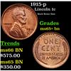 Image 1 : 1915-p Lincoln Cent 1c Grades GEM+ Unc BN