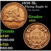 Image 1 : 1858 SL Flying Eagle Cent 1c Grades vf++