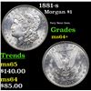 Image 1 : 1881-s Morgan Dollar $1 Grades Choice+ Unc
