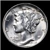Image 2 : 1945-p Mercury Dime 10c Grades GEM Unc