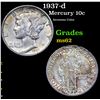 Image 1 : 1937-d Mercury Dime 10c Grades Select Unc