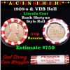 Image 1 : Lincoln Wheat cent 1c orig roll, 1909-s end, VDB other end