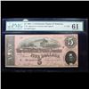 Image 2 : 1864 $5 Confederate Note, T69 Graded cu61 By PMG