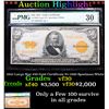 ***Auction Highlight*** 1922 Large Size $50 Gold Certificate Fr-1200 Speelman/White Graded vf30 By P