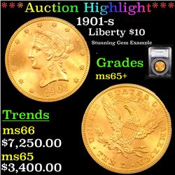 ***Auction Highlight*** PCGS 1901-s Gold Liberty Eagle $10 Graded ms65+ By PCGS (fc)