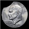 Image 2 : ***Auction Highlight*** 1974-d Double Mint Error Eisenhower Dollar $1 Graded ms64 By SEGS (fc)