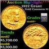 Image 1 : ***Auction Highlight*** 1922 Grant Gold Commem Dollar 1 Graded ms66+ By SEGS (fc)