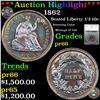 Image 1 : Proof ***Auction Highlight*** 1862 Seated Liberty Half Dime 1/2 10c Graded pr66 By SEGS (fc)