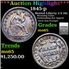 Image 1 : ***Auction Highlight*** 1845-p Seated Liberty Half Dime 1/2 10c Graded ms65 By SEGS (fc)