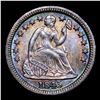 Image 2 : ***Auction Highlight*** 1845-p Seated Liberty Half Dime 1/2 10c Graded ms65 By SEGS (fc)