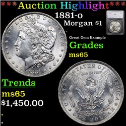 ***Auction Highlight*** 1881-o Morgan Dollar $1 Graded ms65 By SEGS (fc)