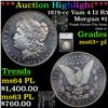 Image 1 : ***Auction Highlight*** 1878-cc Vam 4 I2 R5 Morgan Dollar $1 Graded ms63+ pl By SEGS (fc)