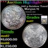***Auction Highlight*** 1897-p Rainbow Toned Morgan Dollar $1 Graded ms67 By SEGS (fc)