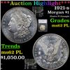 ***Auction Highlight*** 1921-s Morgan Dollar $1 Graded ms62 PL By SEGS (fc)