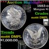 Image 1 : ***Auction Highlight*** 1883-o Morgan Dollar $1 Graded ms66 DMPL By SEGS (fc)